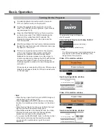 Предварительный просмотр 21 страницы Sanyo PLC-XU116 Owner'S Manual