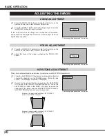 Preview for 20 page of Sanyo PLC-XU20E Owner'S Manual