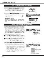 Preview for 22 page of Sanyo PLC-XU20E Owner'S Manual