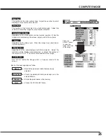 Preview for 25 page of Sanyo PLC-XU20E Owner'S Manual