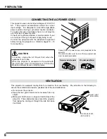 Предварительный просмотр 8 страницы Sanyo PLC-XU21N Owner'S Manual