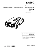 Sanyo PLC-XU22B Service Manual preview