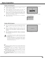 Предварительный просмотр 19 страницы Sanyo PLC-XU25 Owner'S Manual