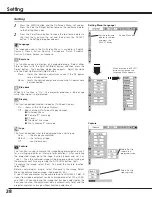 Preview for 38 page of Sanyo PLC-XU25 Owner'S Manual