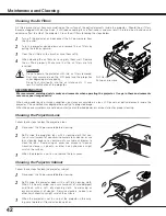 Preview for 42 page of Sanyo PLC-XU25 Owner'S Manual