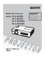 Preview for 1 page of Sanyo PLC-XU300 Owner'S Manual