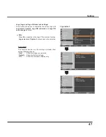 Preview for 47 page of Sanyo PLC-XU300 Owner'S Manual