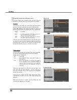 Preview for 54 page of Sanyo PLC-XU300 Owner'S Manual