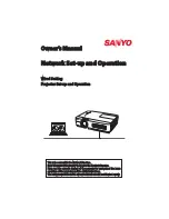 Preview for 80 page of Sanyo PLC-XU300 Owner'S Manual