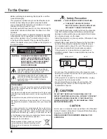 Preview for 4 page of Sanyo PLC-XU3001 Owner'S Manual