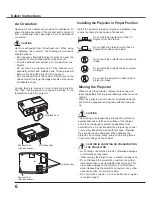 Preview for 6 page of Sanyo PLC-XU3001 Owner'S Manual