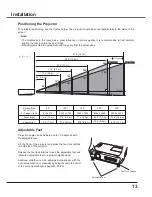 Preview for 13 page of Sanyo PLC-XU3001 Owner'S Manual