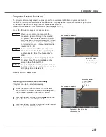 Preview for 29 page of Sanyo PLC-XU3001 Owner'S Manual