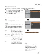 Preview for 43 page of Sanyo PLC-XU3001 Owner'S Manual