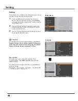 Preview for 44 page of Sanyo PLC-XU3001 Owner'S Manual