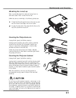 Preview for 61 page of Sanyo PLC-XU3001 Owner'S Manual