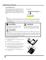 Preview for 62 page of Sanyo PLC-XU3001 Owner'S Manual