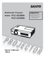 Sanyo PLC-XU300A Owner'S Manual preview