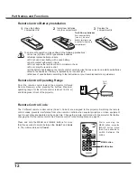 Preview for 12 page of Sanyo PLC-XU300A Owner'S Manual