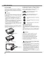 Preview for 6 page of Sanyo PLC-XU301 Owner'S Manual