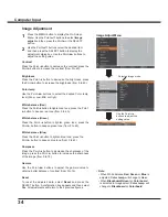 Preview for 34 page of Sanyo PLC-XU301 Owner'S Manual