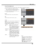 Preview for 43 page of Sanyo PLC-XU301 Owner'S Manual