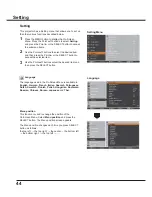 Preview for 44 page of Sanyo PLC-XU301 Owner'S Manual