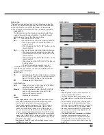 Preview for 45 page of Sanyo PLC-XU301 Owner'S Manual