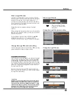 Preview for 49 page of Sanyo PLC-XU301 Owner'S Manual