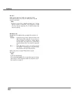 Preview for 52 page of Sanyo PLC-XU301 Owner'S Manual