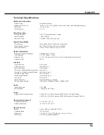 Preview for 73 page of Sanyo PLC-XU301 Owner'S Manual