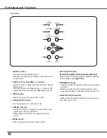 Предварительный просмотр 10 страницы Sanyo PLC-XU301A Owner'S Manual