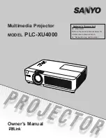 Sanyo PLC-XU4000 Owner'S Manual preview