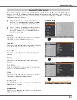 Preview for 31 page of Sanyo PLC-XU4000 Owner'S Manual