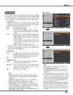 Preview for 47 page of Sanyo PLC-XU4000 Owner'S Manual