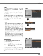 Preview for 49 page of Sanyo PLC-XU4000 Owner'S Manual