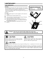 Preview for 9 page of Sanyo PLC-XU4000 Service Manual