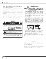 Preview for 4 page of Sanyo PLC XU41 - XGA LCD Projector Owner'S Manual