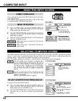 Preview for 22 page of Sanyo PLC-XU46 Owner'S Manual