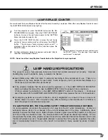 Preview for 37 page of Sanyo PLC-XU46 Owner'S Manual