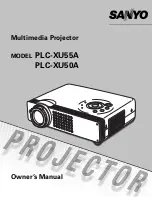 Sanyo PLC-XU50/A Owner'S Manual preview