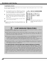 Preview for 44 page of Sanyo PLC-XU50/A Owner'S Manual