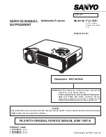 Sanyo PLC-XU51 Service Manual Supplement preview