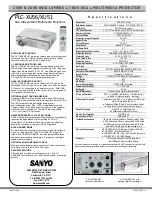 Sanyo PLC-XU51 Specifications preview