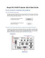 Sanyo PLC-XU55 Quick Start Manual preview