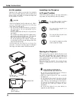 Preview for 6 page of Sanyo PLC XU78 - XGA LCD Projector Owner'S Manual