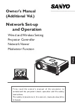 Sanyo PLC-XU83 Owner'S Manual preview