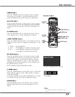 Preview for 27 page of Sanyo PLC-XU84 Owner'S Manual