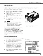 Preview for 57 page of Sanyo PLC-XU84 Owner'S Manual