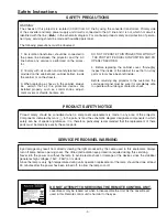 Preview for 3 page of Sanyo PLC-XU86 Service Manual